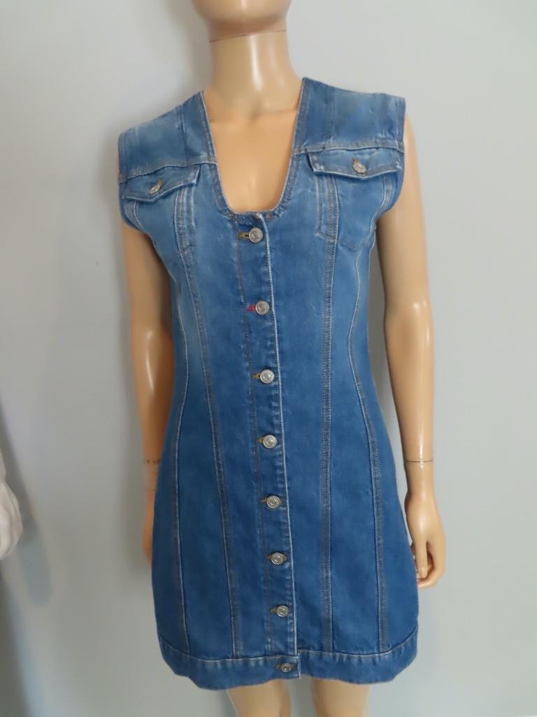 victoria beckham denim dress Denim Frayed Hem Dress