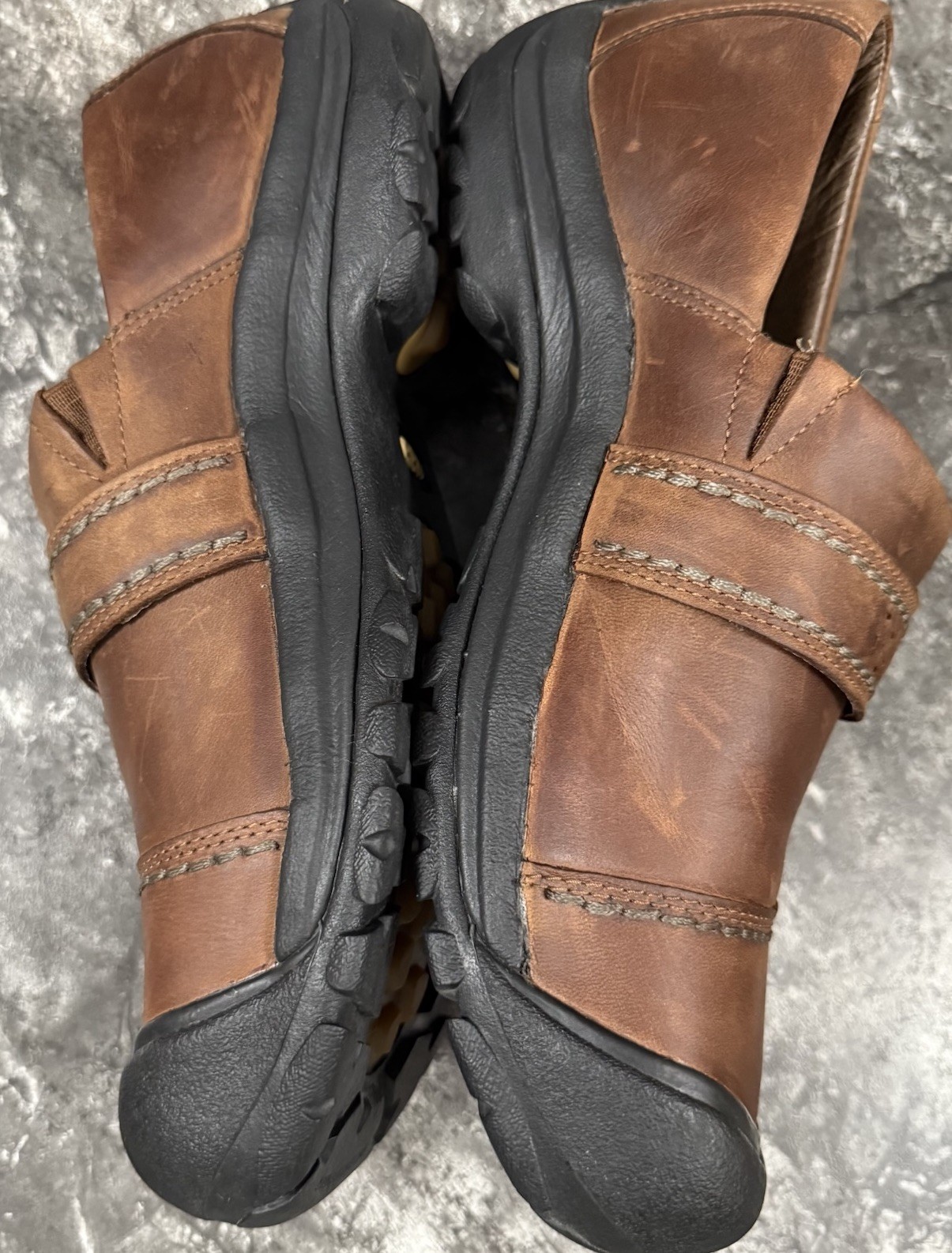 Zoccolo Keen donna Kaci slip on pelle escursionismo passeggio comodo marrone taglia 10