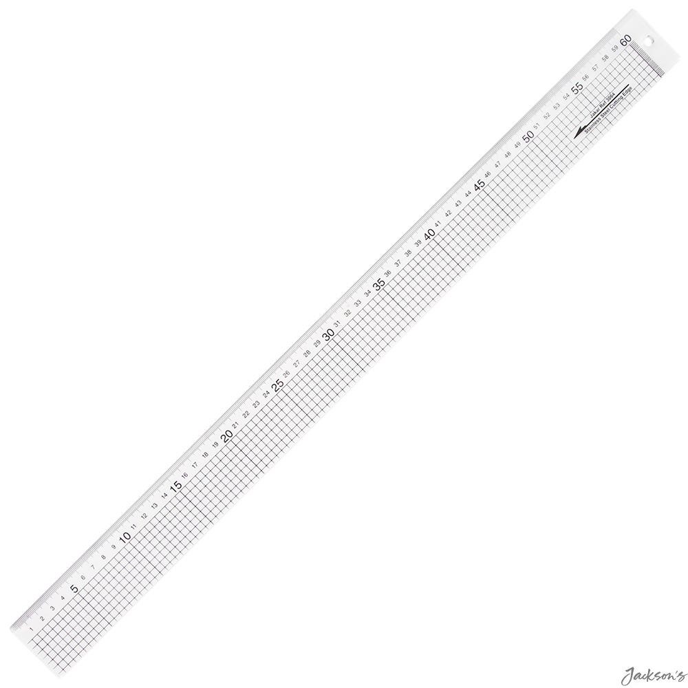 Jakar Acrylic Ruler With Stainless Steel Edge 60cm Straight Measuring Tool