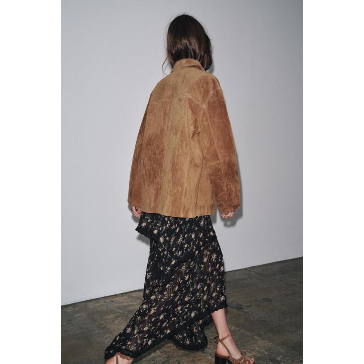 ZARA SUEDE LEATHER JACKET ZW COLLECTION LIMITED EDITION | eBay