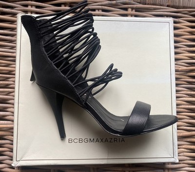 BCBGeneration Riemchen Sandalette Echtleder Gr.38.5 schwarz wie NEU mit Karton