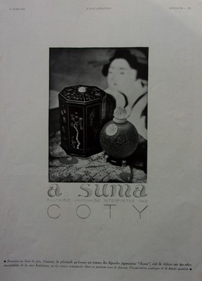 ALTE WERBUNG Parfum a Suma von COTY JAHR 1930 M2006