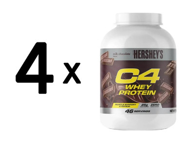 4 x Cellucor C4 Whey Protein, Hershey's Milk Chocolate - 1610g (43,48 EUR/kg)