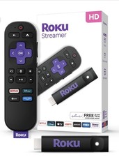 Roku HD Streamer 2026 Streaming Stick Dispositivo para TV con Control Remoto por Voz Cable Gratis
