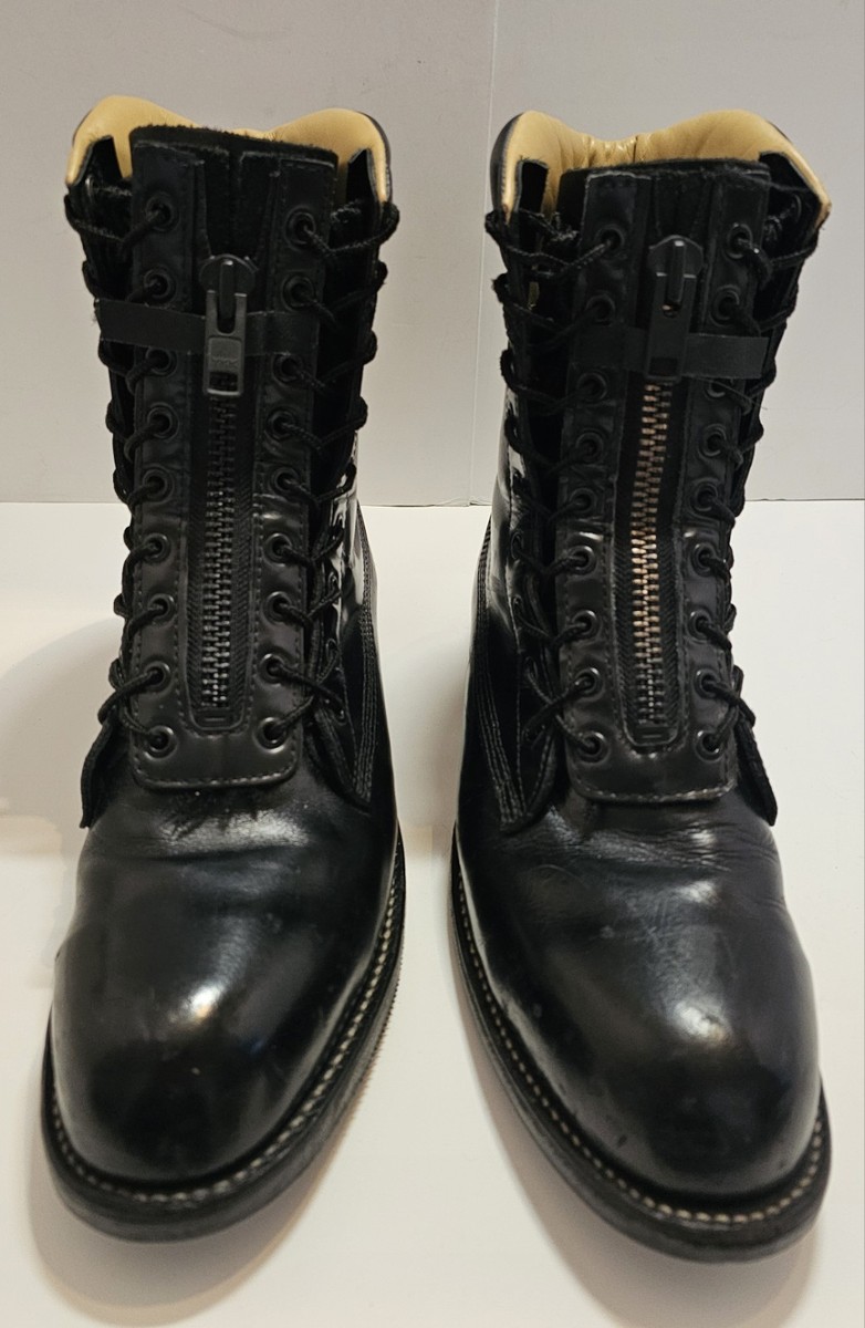 Chippewa 20242 Vintage Steel Toe 9.5” Black Leather Trooper Boots
