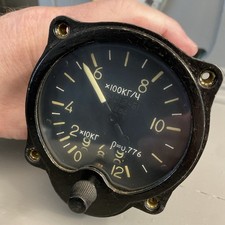 Sowjetisches Militär Flugzeug Original Kraftstoff Durchflussmesser Instrument MILITARIA 