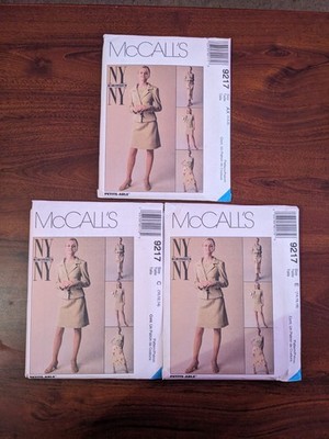 VTG McCalls 9217 Misses Lined Jacket Top Shirt Bias Skirt Suit SZ 4-18 UC FF