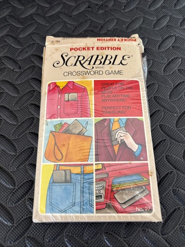 Vintage Scrabble Crossword Game Pocket Edition Travel Size 1978 Open box - Picture 2 of 2