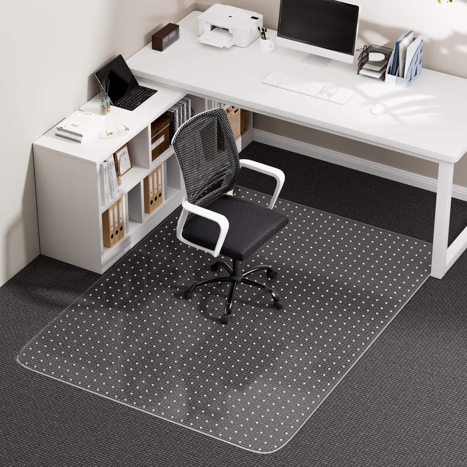 Mat For Carpet, 36" X 48" Clear Desk Chair Mat With Lip, Heavy Duty