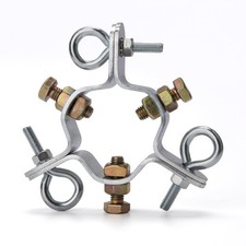 EZ 43-A Heavy Duty 3-Way Down Guy Ring Adjustable Antenna Mast Mount 2-1/4 Inch