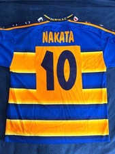 Champion Hidetoshi Nakata Parma Jersey M Blue/Yellow Stripes Polyester
