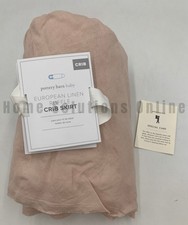 Pottery Barn Kids Ruffle European Linen Baby Crib Skirt Blush 16" DROP J3028