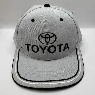 Vtg Grey Black Toyota Hook Loop Baseball Ball Cap Hat Nissun Wool / Acrylic