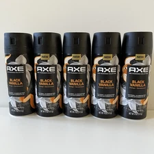 5 AXE Black Vanilla 72hr Aluminum Free Infused Essential Oil Premium Body Spray
