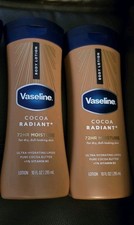 2 Vaseline Cocoa Radiant Body Lotion, 72-Hour Moisturizer, 10 fl oz  F5 