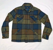 Brixton Jacket Men's M Plaid Flannel Lined Quilted Shacket Skater Gorpcore