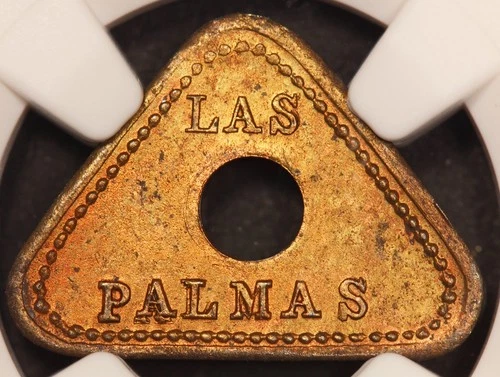 1920s Mexico Chiapas Las Palmas Coffee 1 Centavo Token - NGC MS 62 - R-CHP-106
