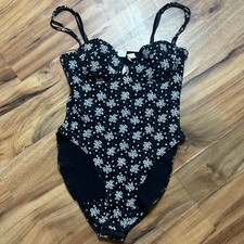 Vintage Victoria s Secret Gold Label Floral Bodysuit Size Medium