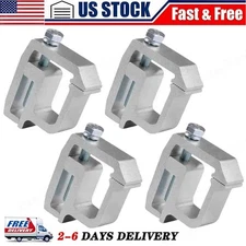 4 PCS Silver Truck Cap Topper Camper Shell Mounting Clamps Heavy Duty Aluminum