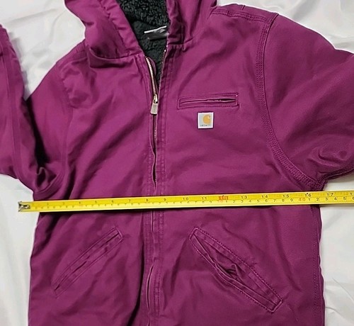 Girls Small Sherpa Lined, Hooded, Purple Carhartt Coat Size 7/8 New, W/o Tags. - Picture 6 of 12