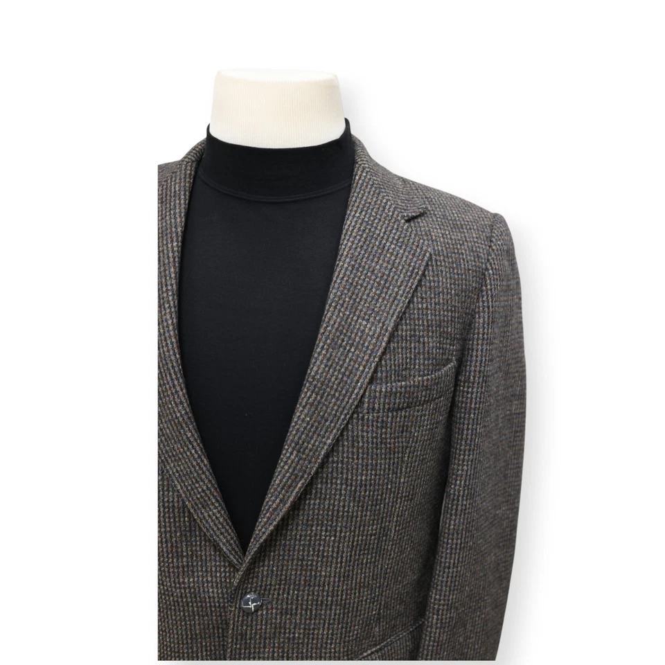 HAGGAR ВИНТАЖНЫЙ TWEED мужской узор 100% шерсти спортивное пальто костюм куртка blazer 38 R - Изображение 3 из 4