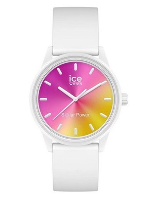 Ice-Watch 018475 solar power Sunset california Small Damenuhr Silikon weiß Neu