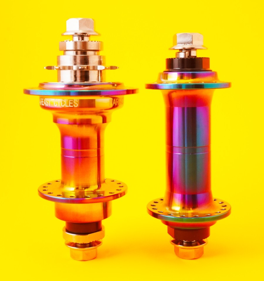 FAR EAST CYCLES BMX FLATLAND FREECOASTER HUBSET ( OILSLICK ) | eBay