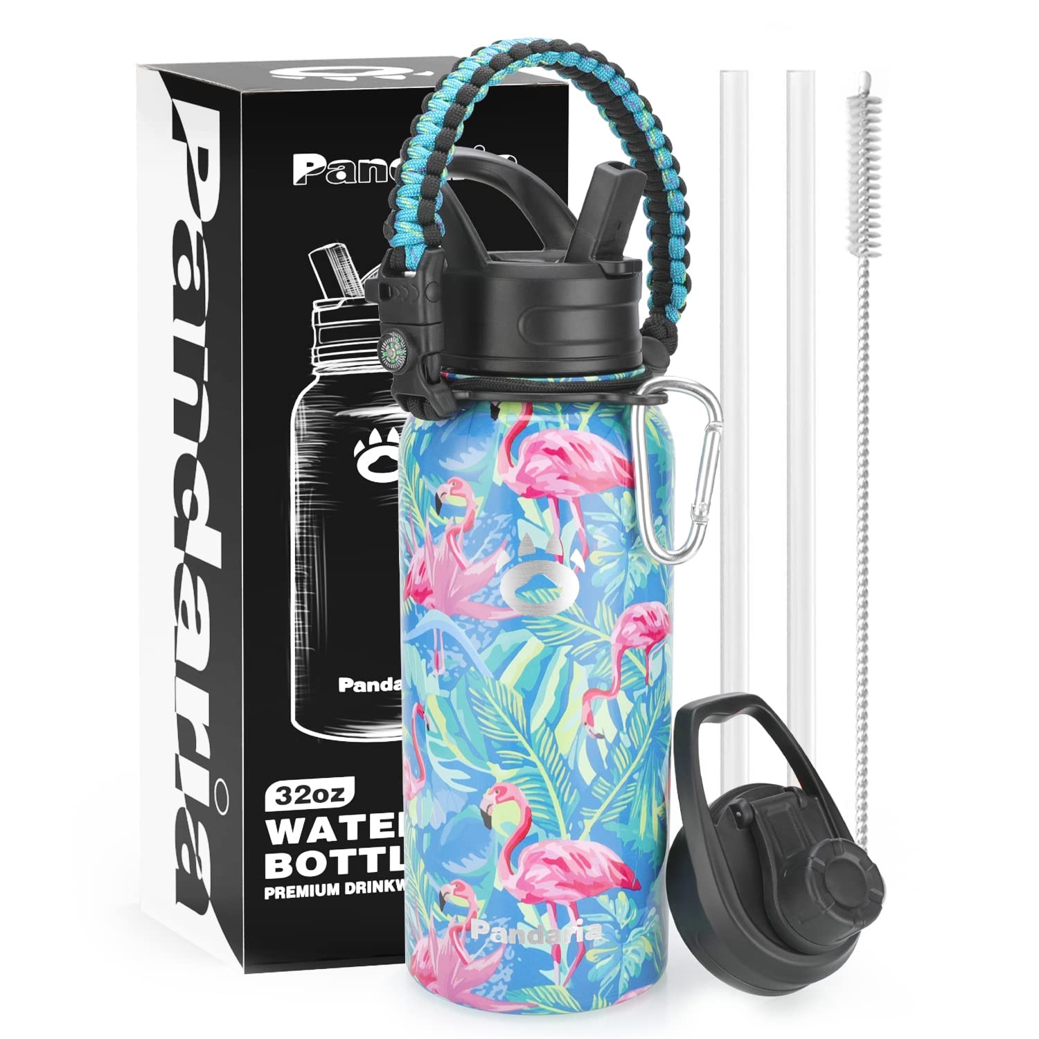 32oz, Stainless Steel Water Bottle With Straw & Spout ...
