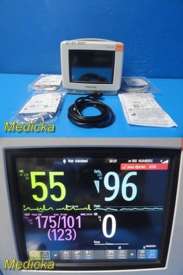 2015 Philips IntelliVue MP5 M8105A Patient Monitor ECG/SpO2/NIBP W/ Leads ~39240