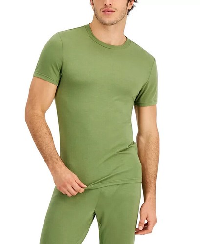 International Concepts Men's Modal Blend Solid Pajama Top Dry Grass Green-2XL - Picture 3 of 4