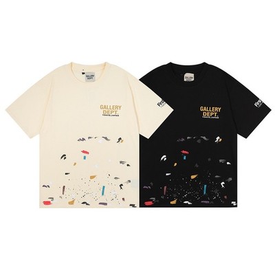  ink splash hip-hop letter print loose plus-size stylish and versatile t shirts