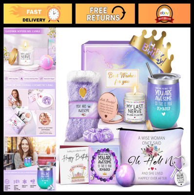 Birthday Gift Basket for Women - Unique Gift Set for Friends, Mom, Sister, Wife