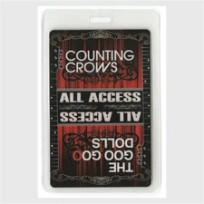 Counting Crows 2008 Tour w/ Goo Goo Dolls All Access Laminated Backstage Pass