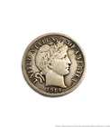 1914 Barber Denver Mint One Dime Silver Dollar American US Coin