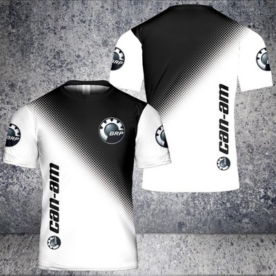 Personalized - Men's Can-am Logo Polyester White T-Shirt - All Size