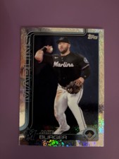 2025 Topps Holo Foil Parallel #330 Jake Burger Marlins Baseball Card