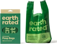 Dog Poop Bags with Handles, Extra Wide, Easy Tie and Guaranteed Leakproof, Unsce