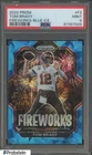 2022 Panini Blue Ice Prizm Fireworks #F3 Tom Brady Buccaneers 49/99 PSA 9