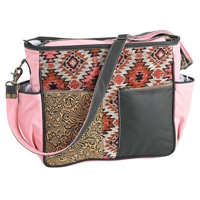 OH OHLAY OHV340 Cross Body Embossed Upcycled Wool Upcycled Canvas Genuine