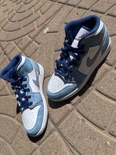 Nike Air Jordan 1 Mid SE GS French Blue Fire Red White Size 6Y DR6235-401