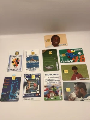 R978 Lot Carte téléphonique France 1998 Coupe du Monde Football Telecarte 50 - Photo 1/2