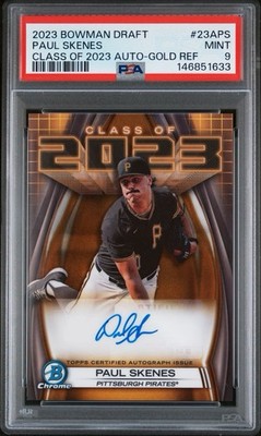 2023 Bowman Draft Paul Skenes Class of 2023 Gold AUTO 46/50 PSA 9