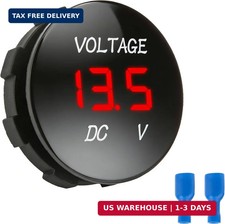 DC 12V 24V Volt Meter, Car LED Digital Voltmeter Gauge, Voltage Display