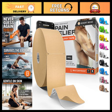 Kinesiology Tape for Sports Recovery - Pre-Cut 2" x 100ft, Desert Beige Guid