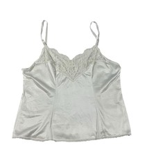Vintage 90 s Vassarette White satin and lace camisole XL Coquette Romantic