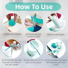 Yarn Ball Winder, Weaving Ball WinderNeedle Craft Yarn Ball Winder Hand Opera...