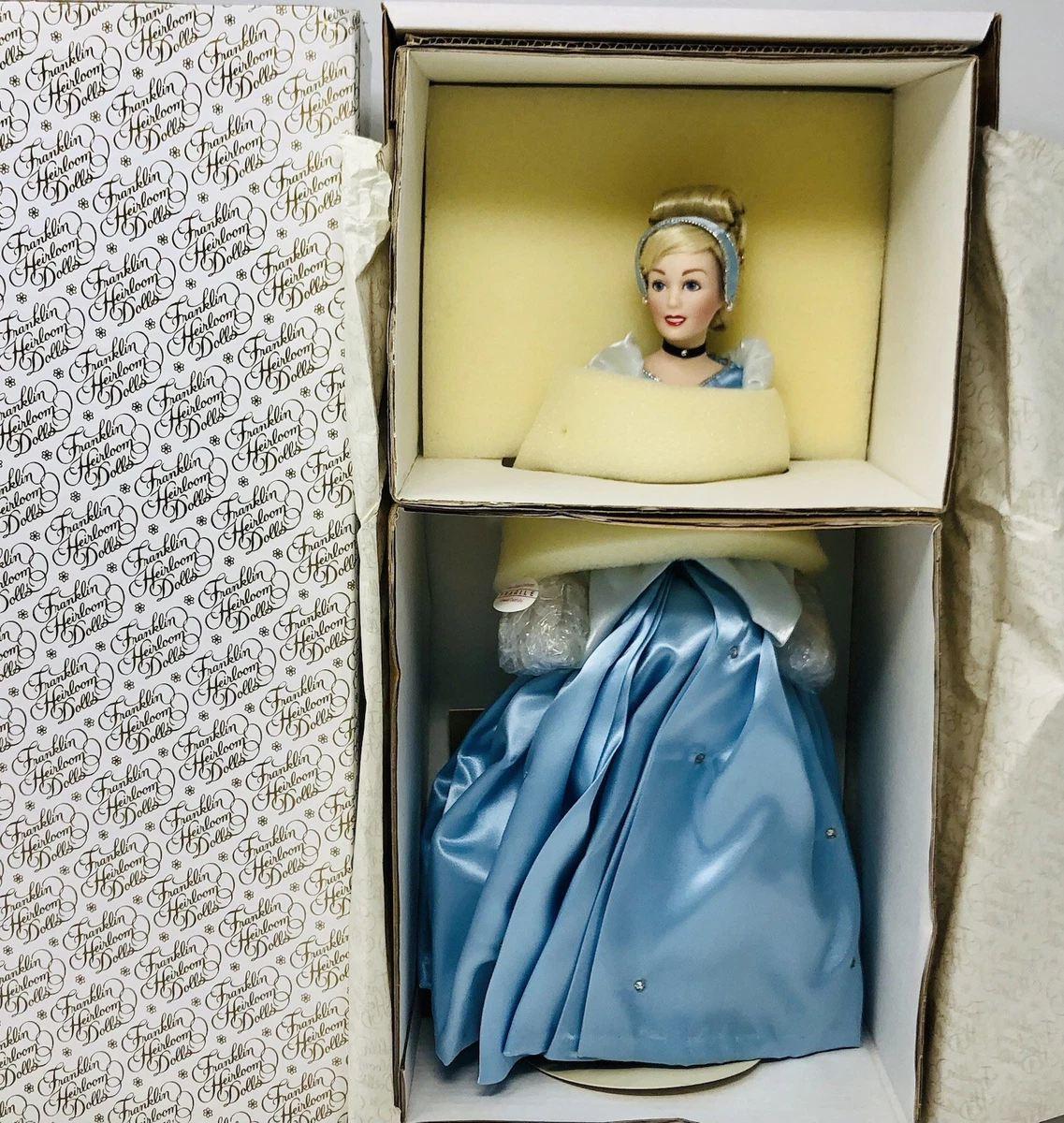 POUPEE PORCELAINE FRANKLIN Heirloom Dolls Erika La Mariee De Jessica Mcclintock EUR 46,50 - FR
