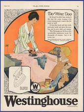 Vintage 1922 WESTINGHOUSE Electric Iron Appliance Helen Blackburn 1920s Print Ad