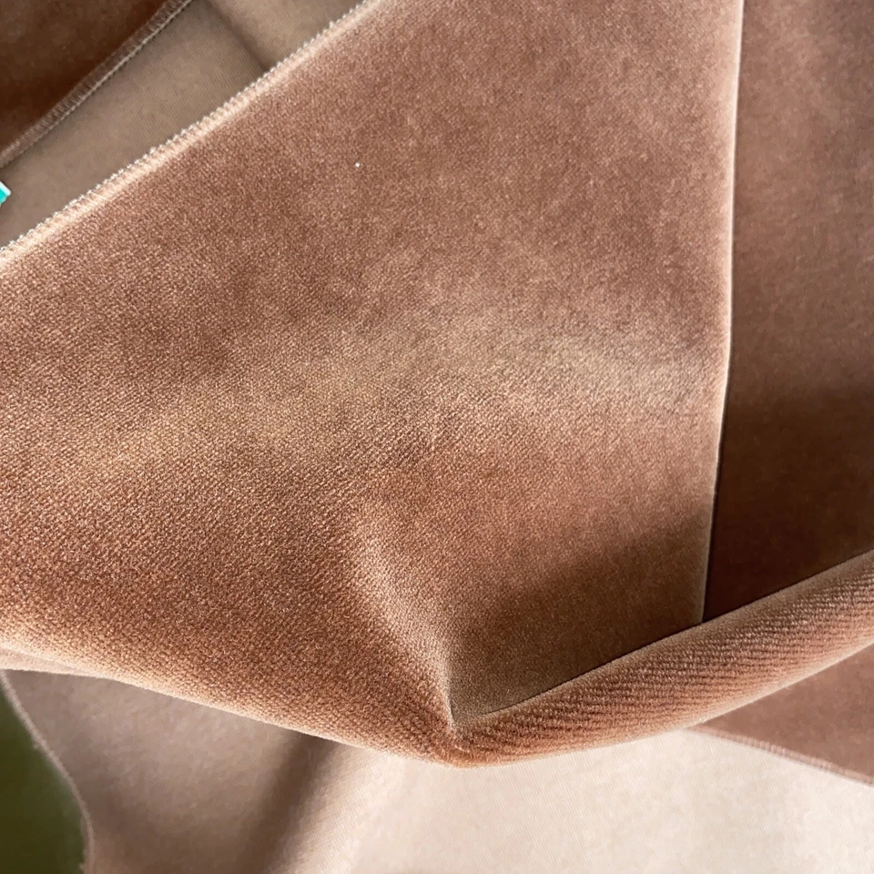 4 New Larsen Meier 83% Cotton 11% Silk Remnants Heavy Upholstery Fabric Velvet - Image 4 of 4