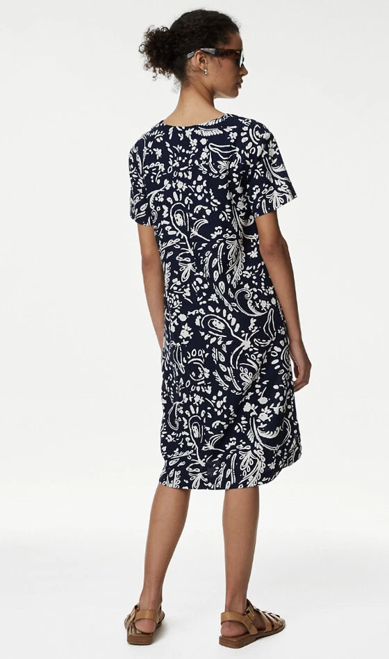 Linen rich shift dress sales